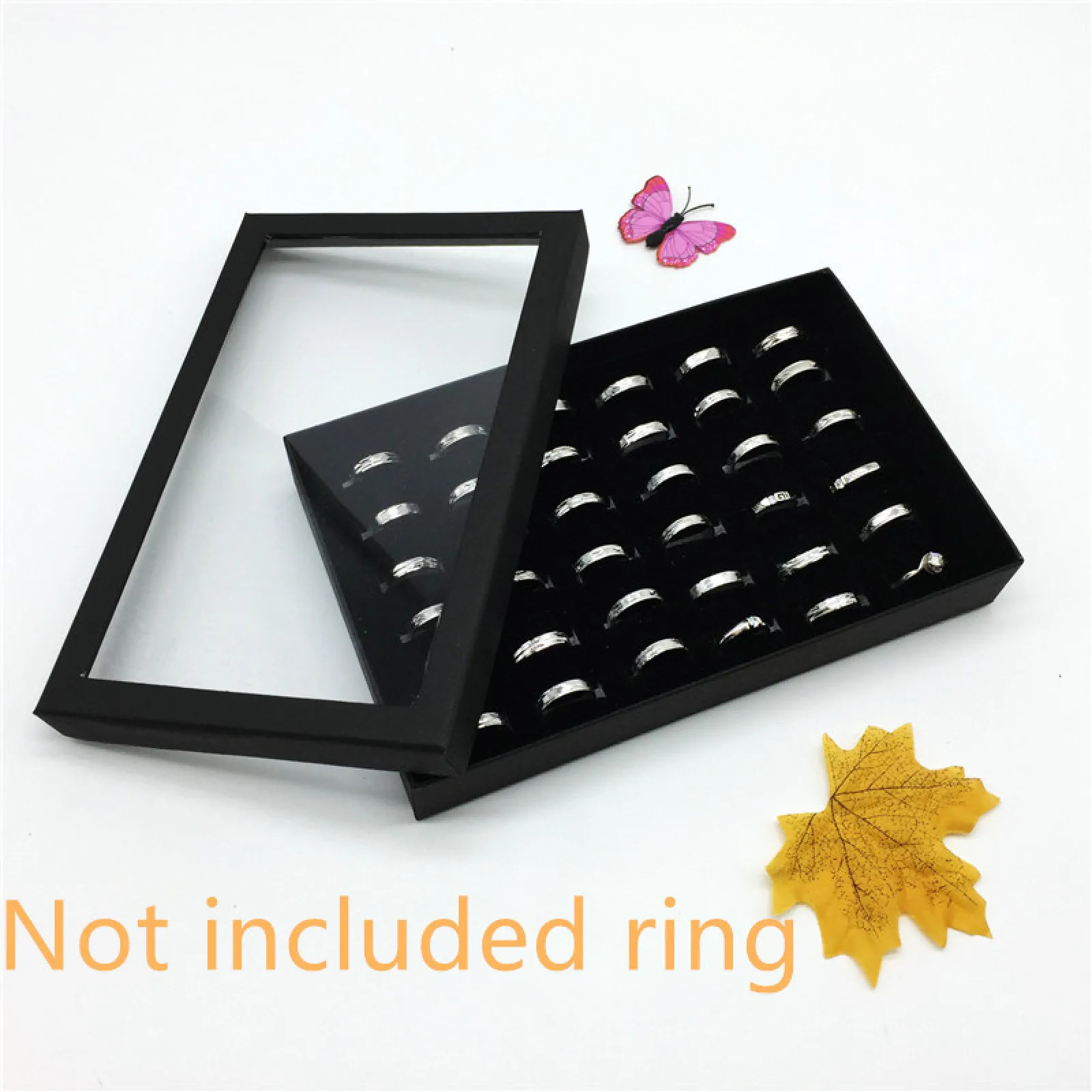Ring Holder Display Tray Jewelry Organizer Stands For Selling Rings Earrings Show Velvet Case 36 Hole Storage Box 241225