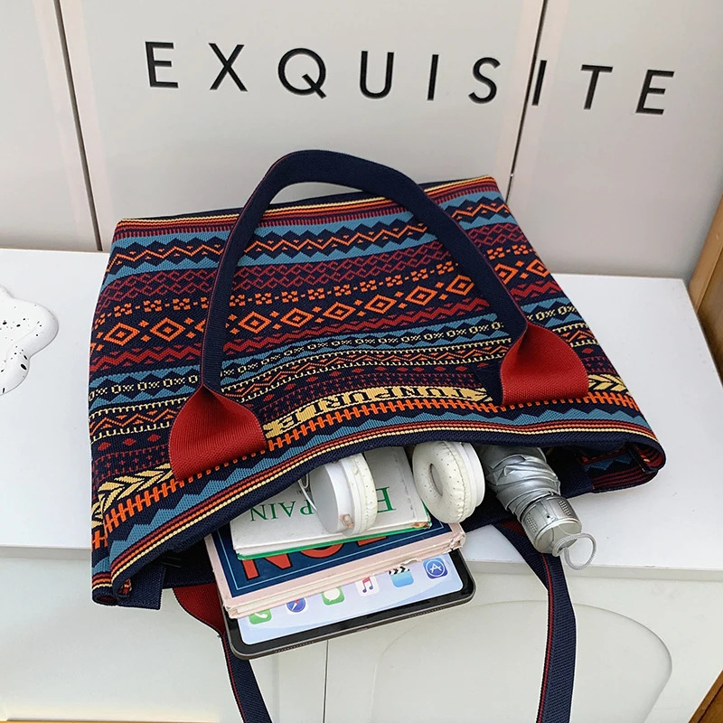 Shoulder Bag for Women Niche Tote Bag for Women Bohemian Handbag College Style Handbag for School Commute Bag 250102