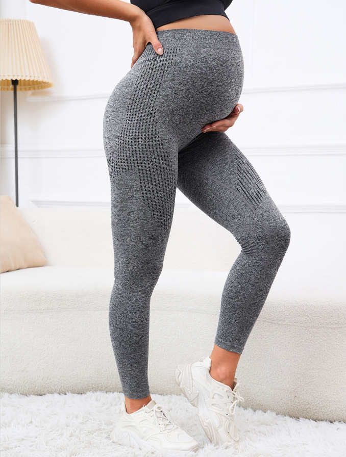 Elastic High Waist Maternity Leggings Skinny For Pregnant Women Belly Support Postpartum Leggins Body Shaper Fiess Trousers