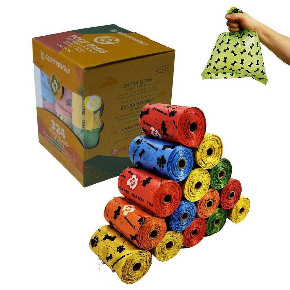 4/8/18 Rolls EPI Biodegradable Pet Garbage Fecal Collect Bag Pet Pooper Bags Pet 18Pcs /Roll Dog Kitten Poop Garbage Bag Pet bagXJ250104