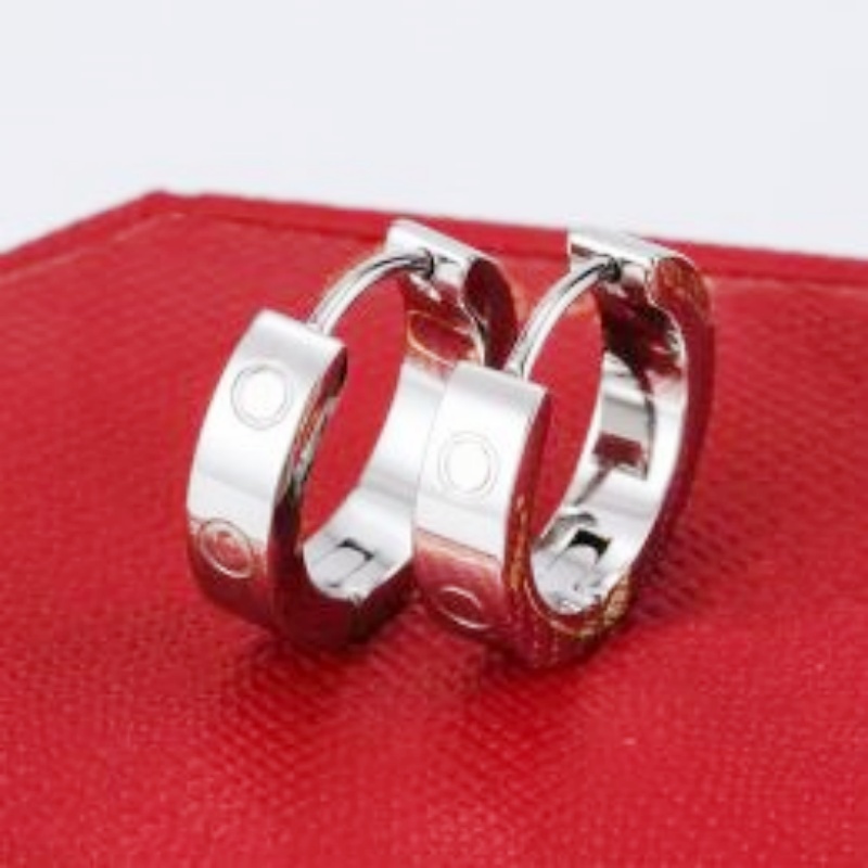 2025 new jewelry gold diamond stud earrings titanium steel love earrings for women exquisite simple fashion valentines day gift