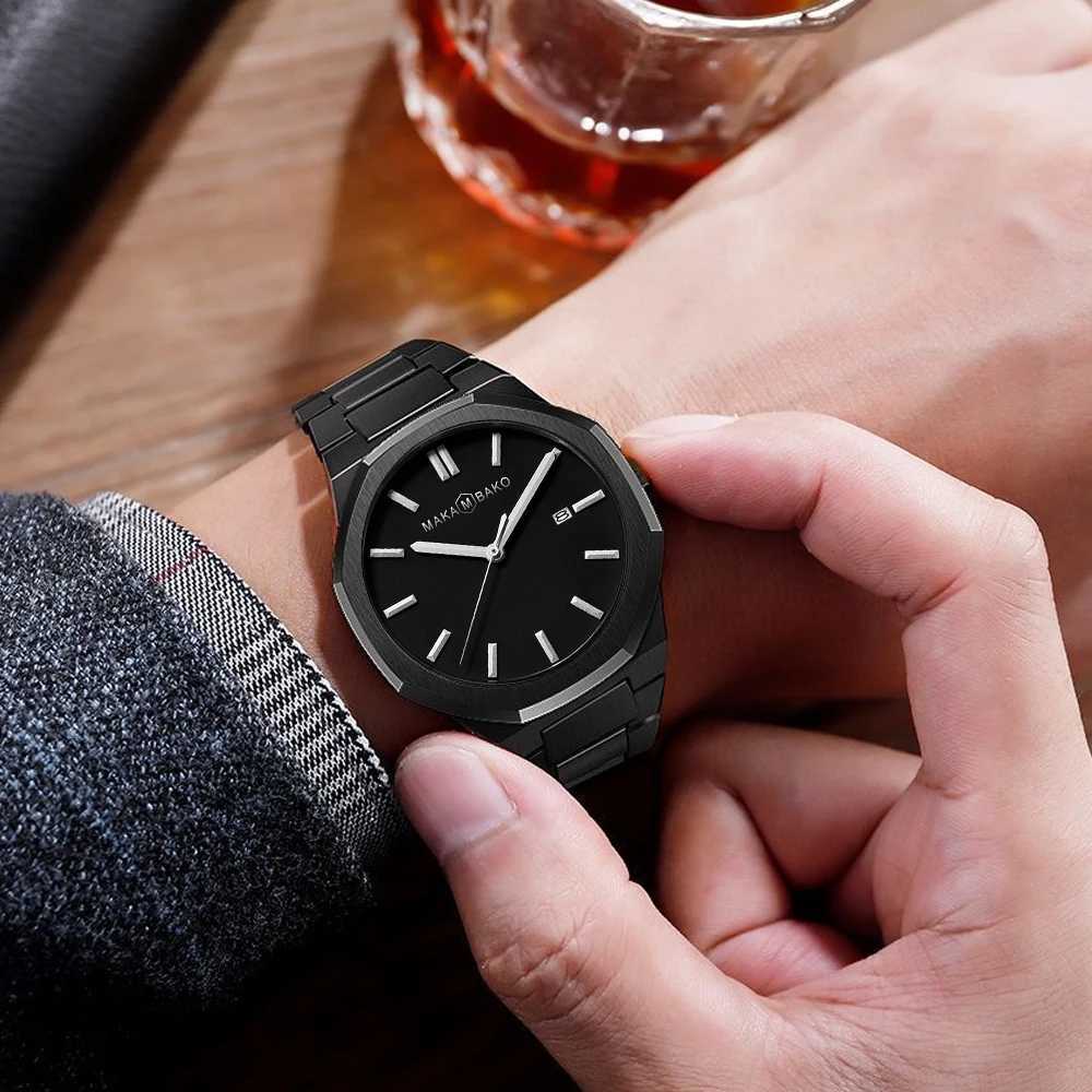Original Top Stainless Steel Mens Watch Classic Busin Waterproof Mens Black Watch Jan ment Quartz Mens Watch W250104