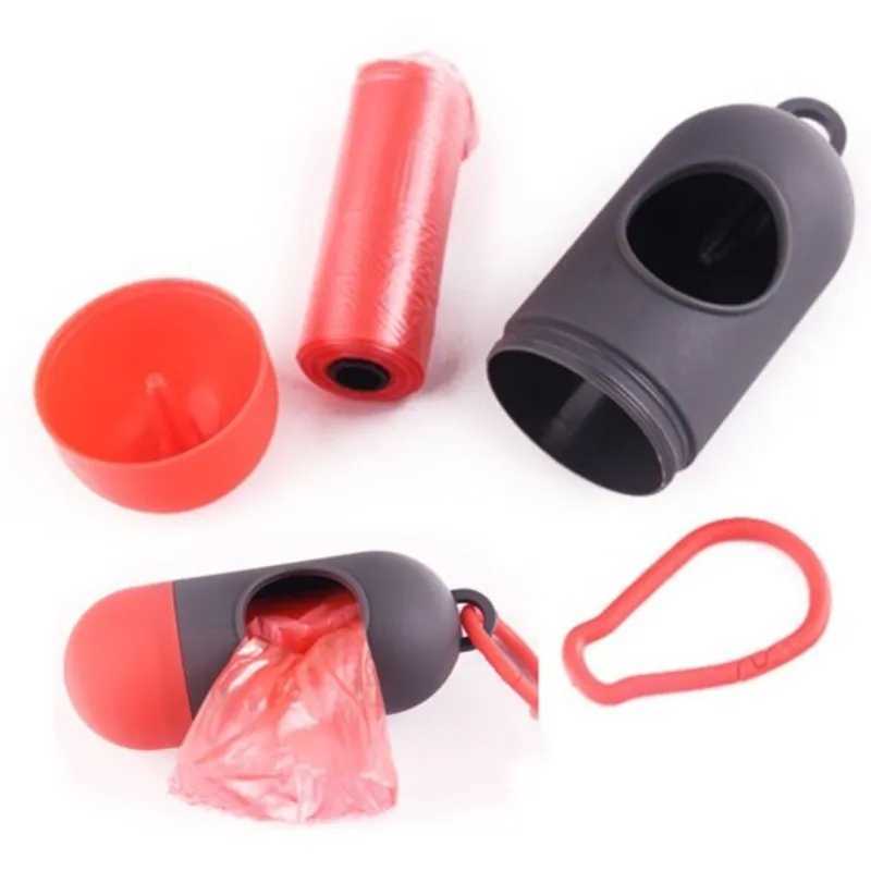 Dog Poop Bag Dispenser Pet Poop Pickup Bags Holder with 1 Roll 15Pcs Dog Waste BagsXJ250104