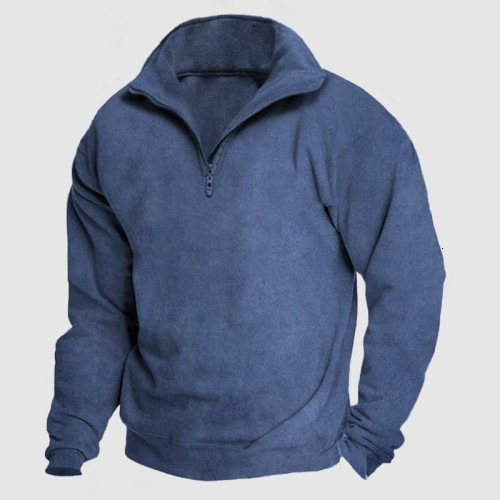 2023 Half Zip Sweater Mens Spring and Autumn 3D Digital Printing High Collar Half Zip Sweater Mens Style