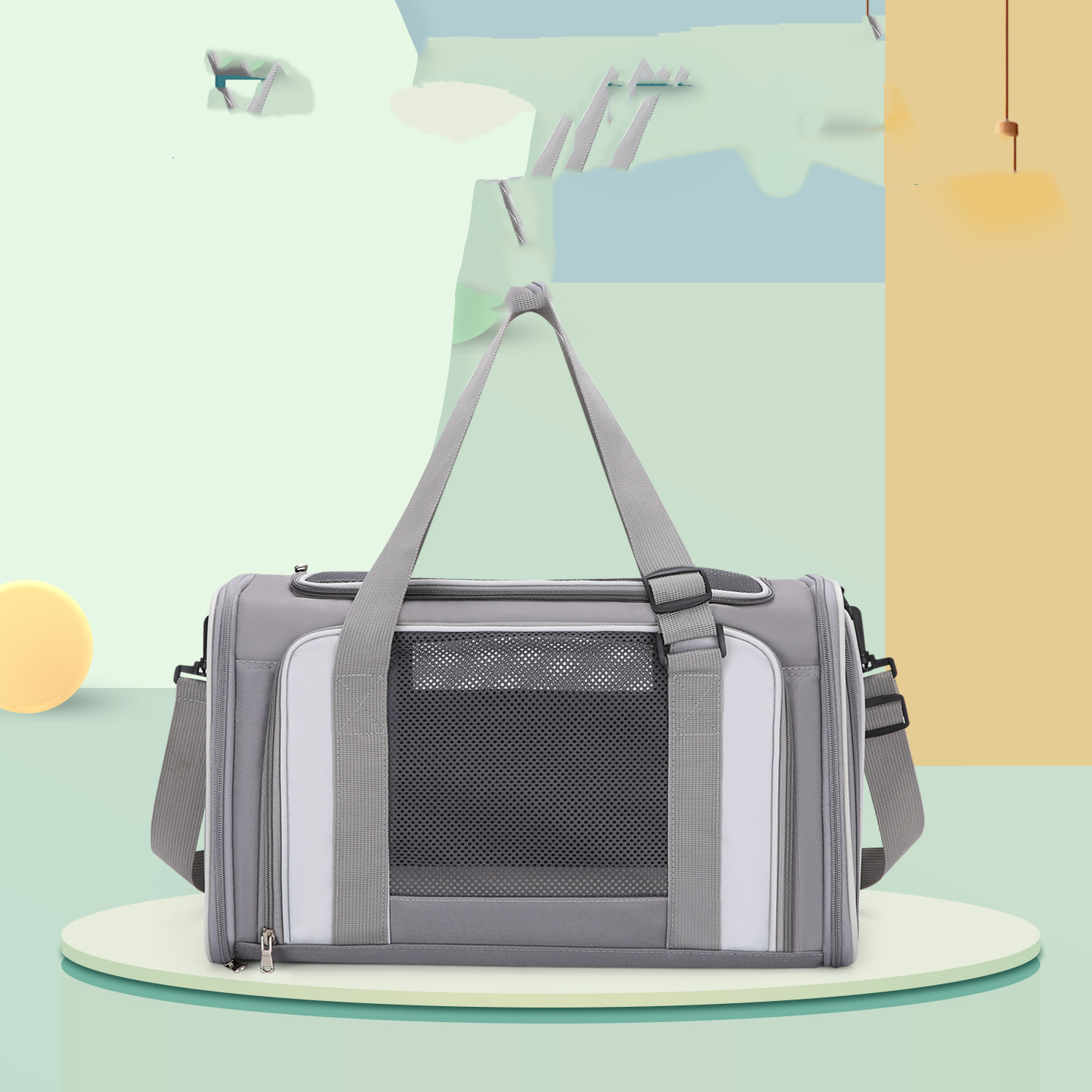 Foldable Breathable Doggy Crossbody Bag with Large Capacity - Single Shoulder Design