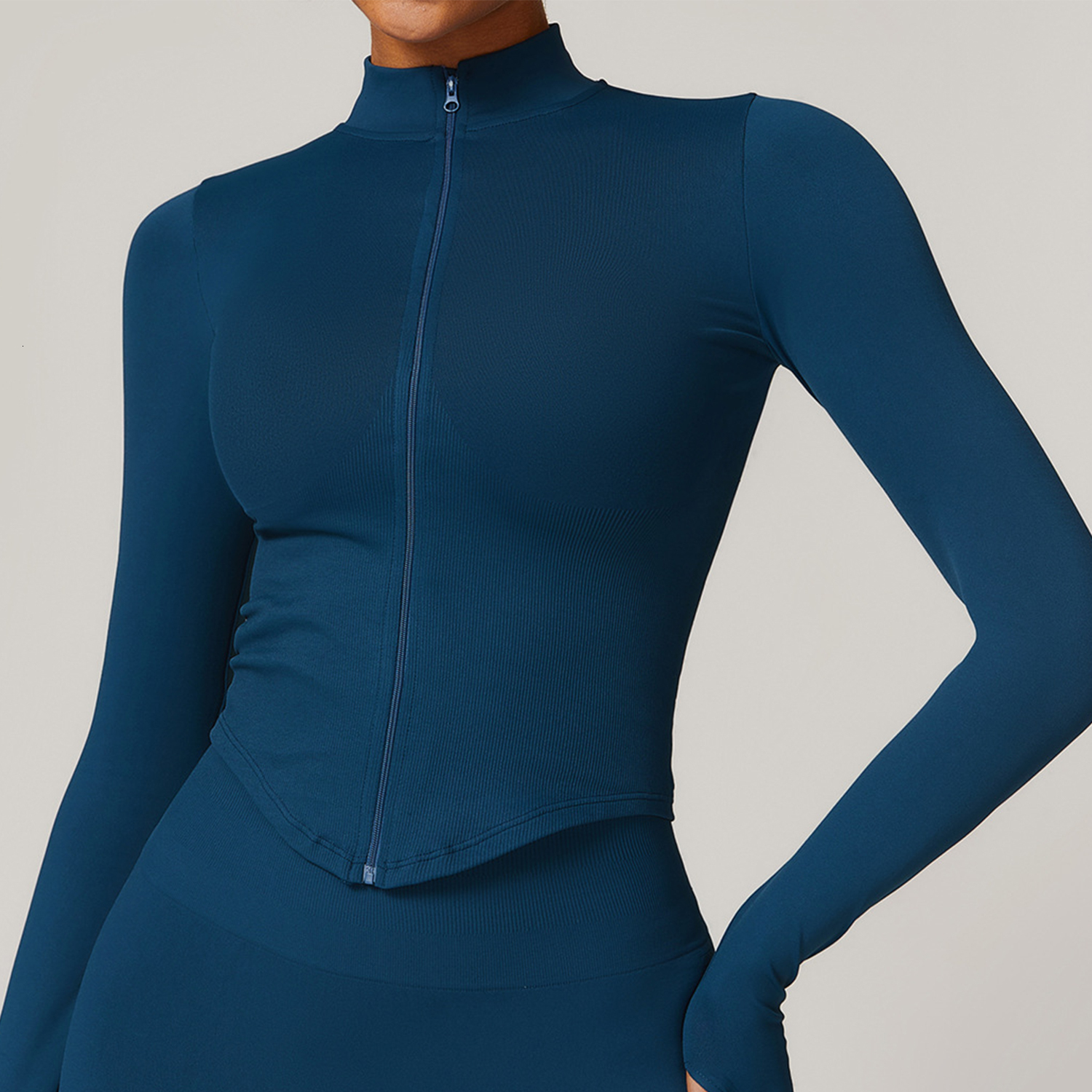 New Zipper Sports Top Women Long Sleeve For Fiess Seamless Coat Clothing Running Workout Tights Gym Tops Yoga Shirts
