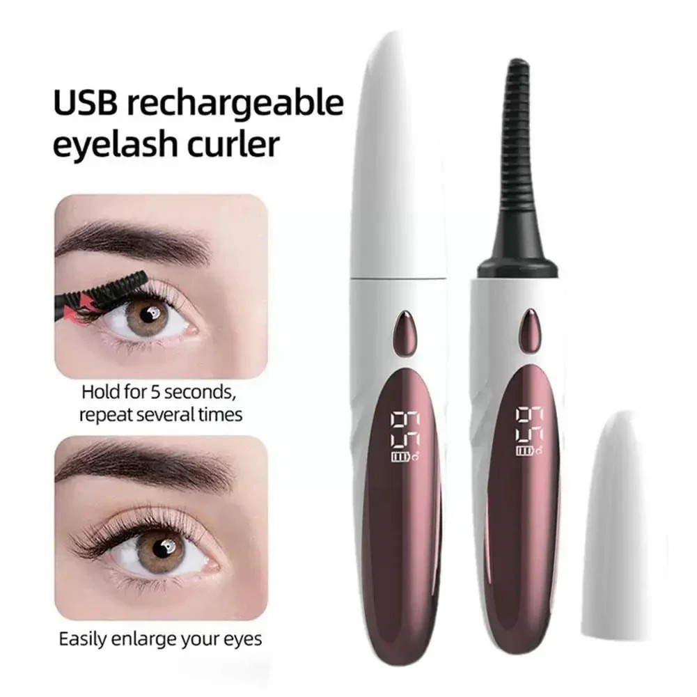 Electric Heated Eyelash Curler 4 Gears Electric Heating Eyelash Beauty Makeup scald Eyelashes Long Lasting Curling Lashes 241226