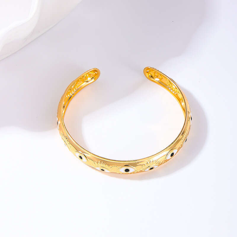 1 fashionable and personalized metal creative eye elegant women's open mouth bracelet suitable for parties to wear