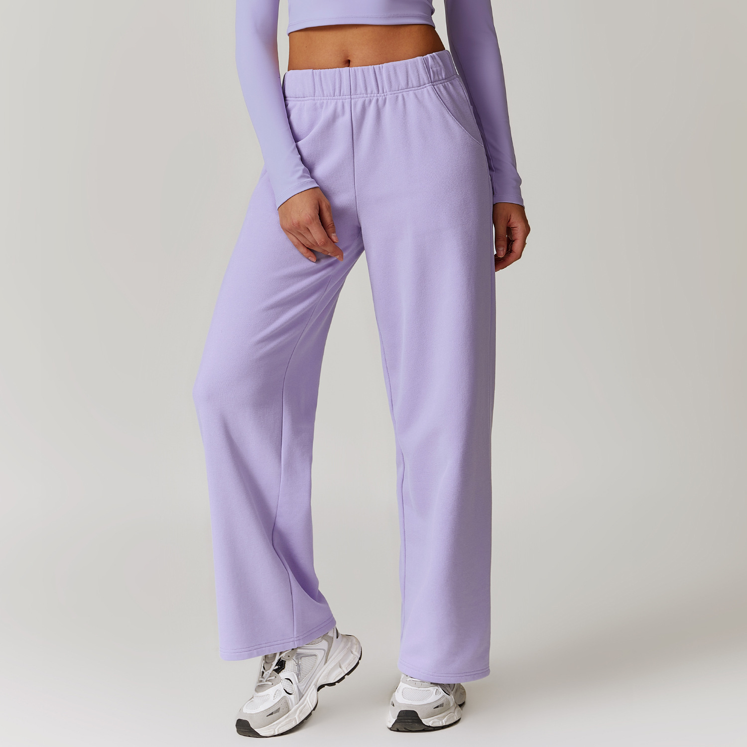 New Cotton Winter High Waist Running Women's Straight Leg Sports Casual Versatile Loose Yoga Pants
