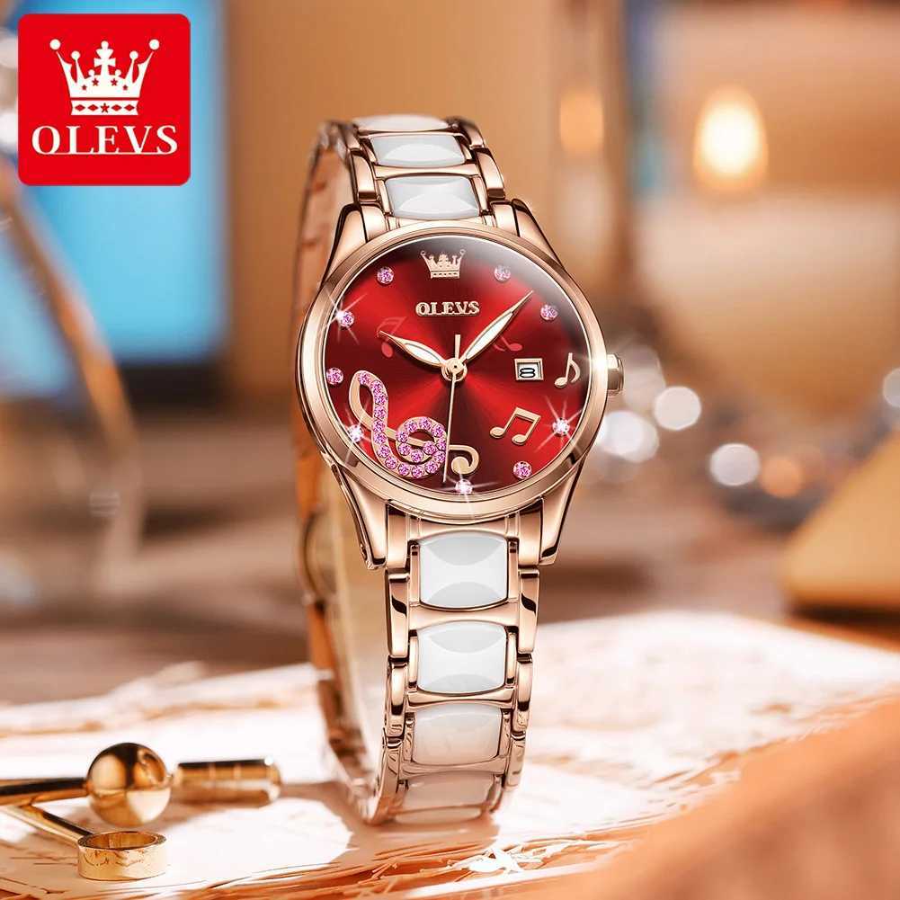 OLEVS 3605 Womens Top Fashion Mechanical Watch Zircon Gauge Womens Waterproof Timing Date W250104