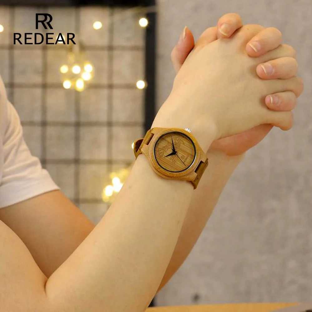 REDEAR OEM him and her reindeer style bamboo mens luxury leather wooden wristband as a holiday gift W250104