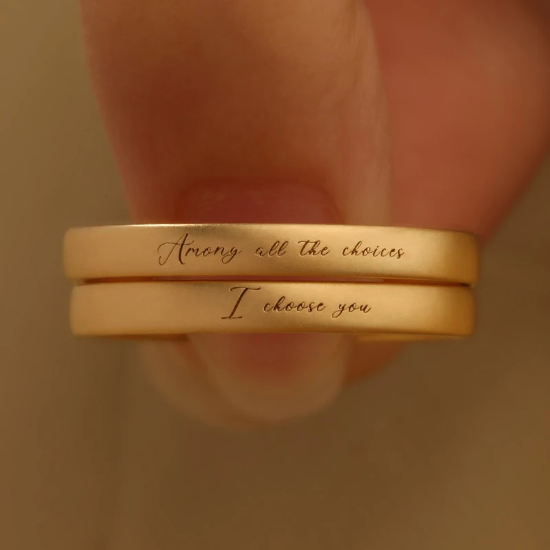 Customizable carving 18K/14K/10K Gold PT950 Platinum Diamond Couple Rings Exquisite Wedding/Engagement Gift 250103