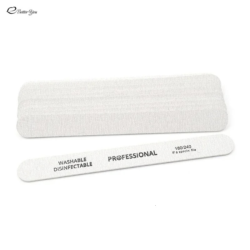 110pcs Wooden Nail File Professional Art Sanding Buffer Files 180240 Double Side For Salon Manicure Pedicure UV Gel Tips 241230