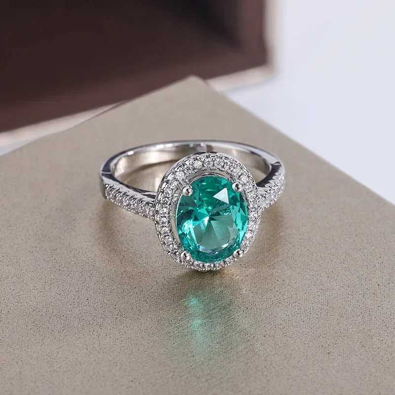 Beautiful Colored 925 Silver Plated Ring for Women Stylish 6-color Oval Ring High Quality Party Jewelry Engagement RingXJ250514