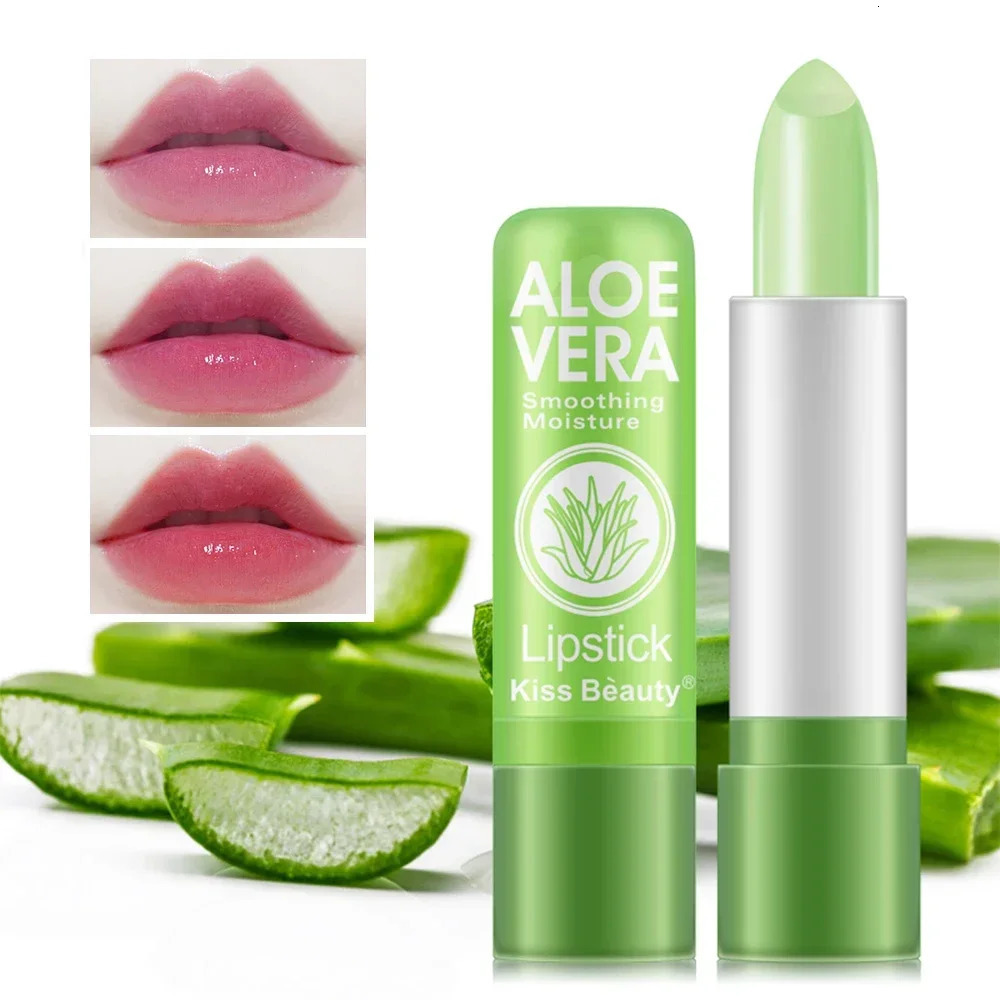 Temperature Change Aloe Vera Lip Balm Natural Lasting Moisturizing Antidrying Lipstick Refreshing Nonsticky Lips Care Cosmetic 241224