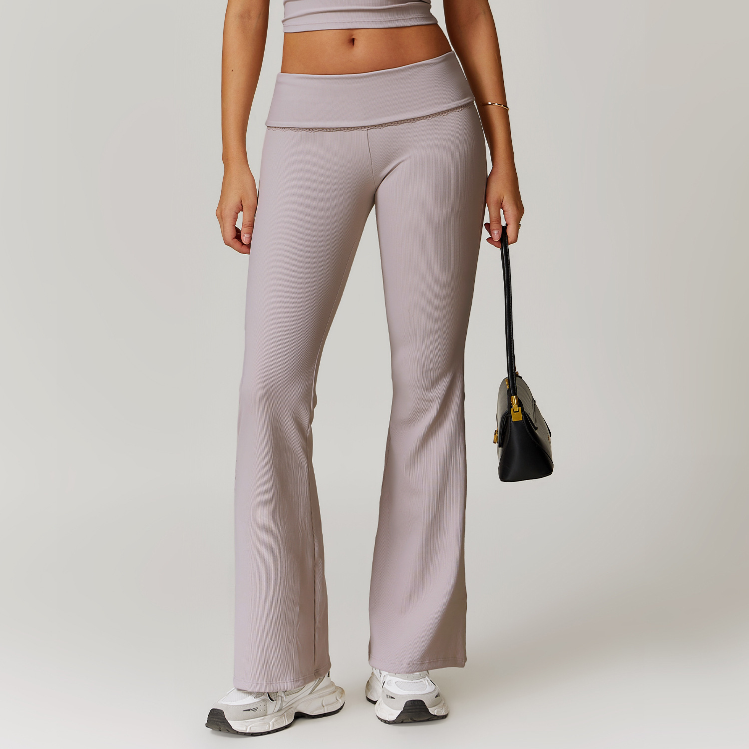 Flared Bottom Wide Leg Skinny Hip Lifting Yoga Pants Latin Dance High Waisted Micro Leisure Gym Sweatpants Pilates
