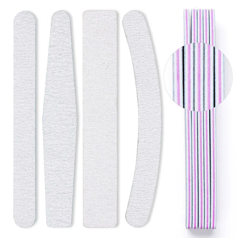 5PCs Professional Half Moon Nail File 100180 Sandpaper Sanding Polishing Files Equipment Manicure Buffer Art Tool 241230