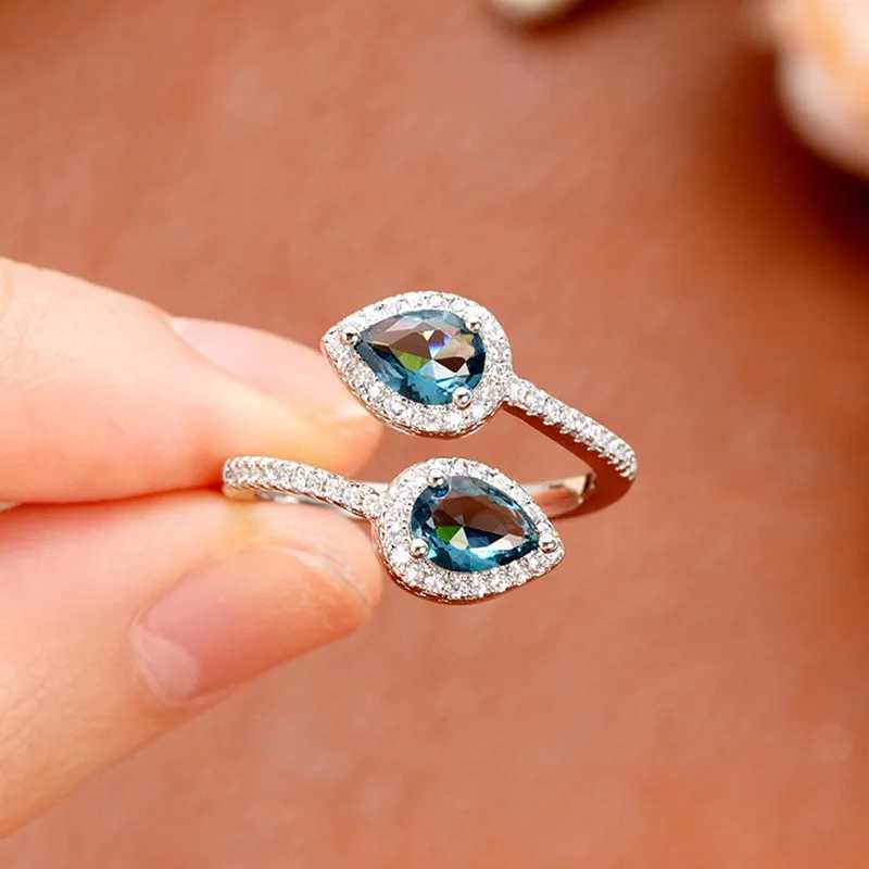 925 Sterling Silver Zirconia Adjustable Ring Women Engagement Accories Fashion Design Delicate Female Finger JewelryXJ250514
