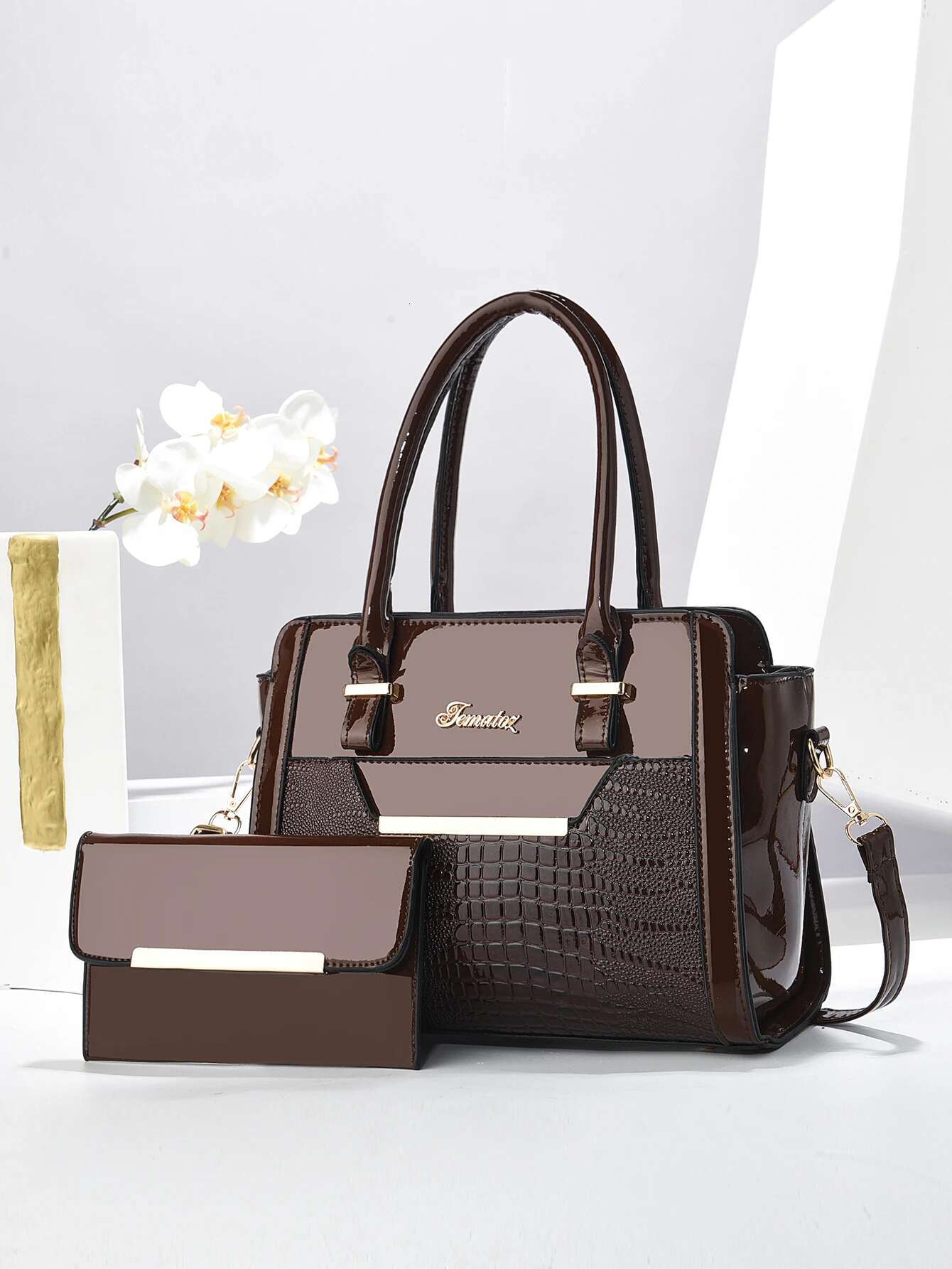 New Large Capacity Two Piece Fashion Multifunctional Bag for Simple Commuting Outing Leisure Handbag Western Style Women s Bag bag