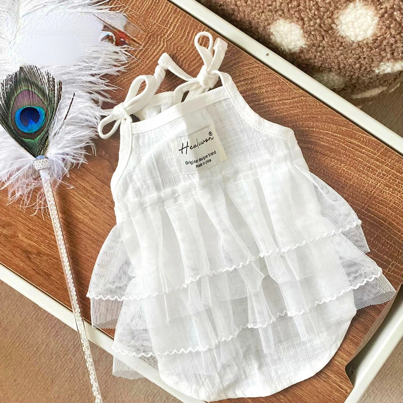 Original Pet Cat Suspender Skirt Dog Cute Princess Mesh Skirt Camisole Clothes Summer 250103