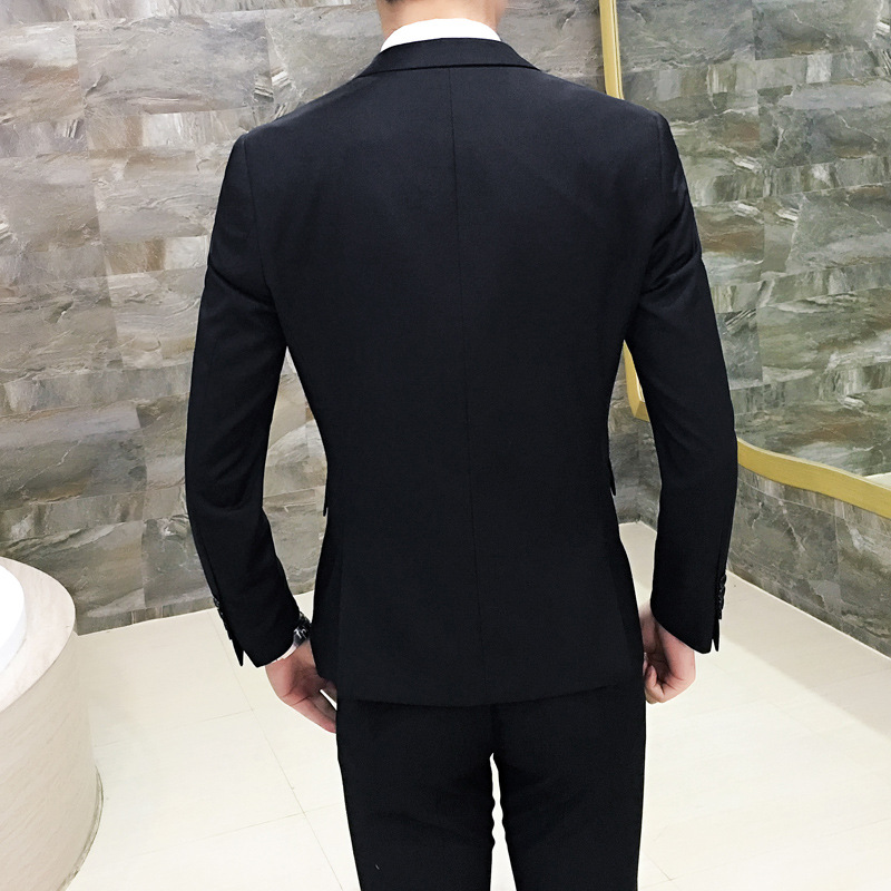 M14Korean style suits for men three piece suits slim fit professional business suits for college students