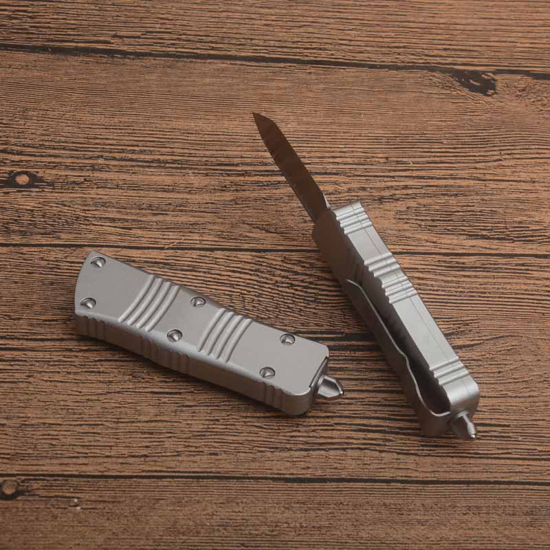 High End Mini MT 204 Tactical Knife D2 Stone Wash Tanto Point Blade 6061-T6 Handle EDC Pocket Knives With Nylon Bag Sier
