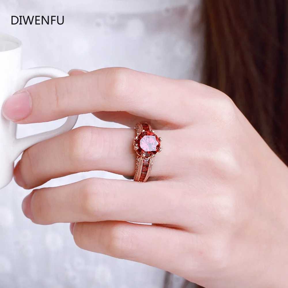 Soild 18K Yellow Gold Princ Ruby Wedding Engagement Rings for Women Fashion Fine Jewelry Rose Gold Christmas GiftsXJ250104