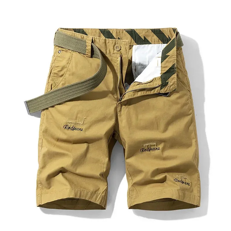 Short Pants for Men Loose with Zipper Blue Baggy Mens Cargo Shorts Wide Comfortable Summer Beautiful in Streetwear 250103