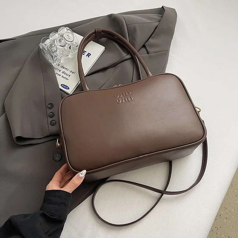 Retro large capacity women s autumn new work commuting designer handbag pillow women s single shoulder crossbody bag bag