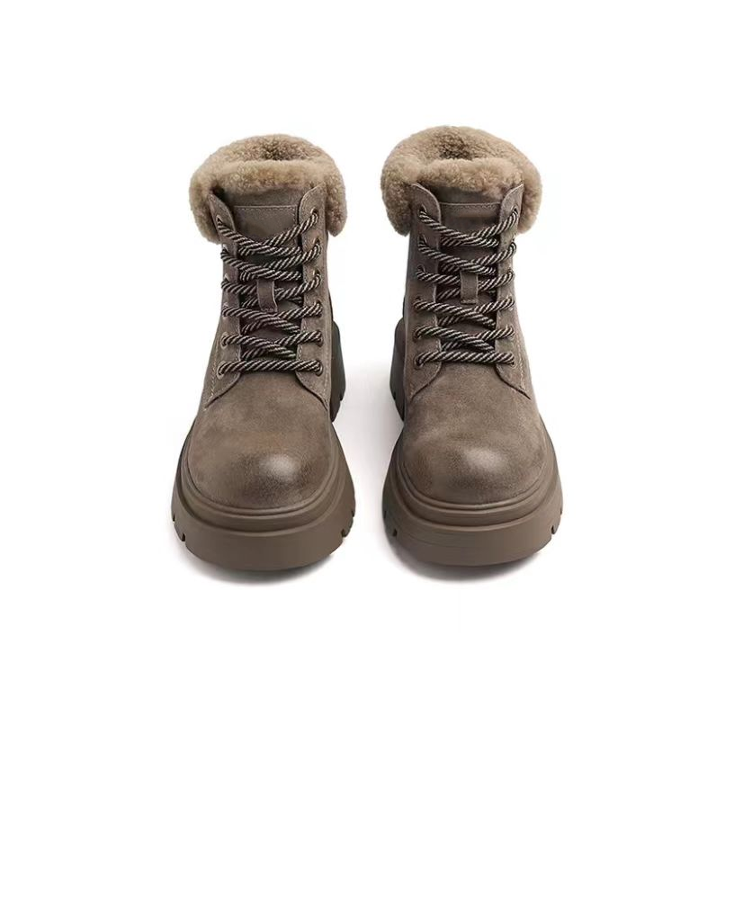 Kick hard canvas patchwork big yellow boots Korean version side zipper thick soled Martin boots casual shoes