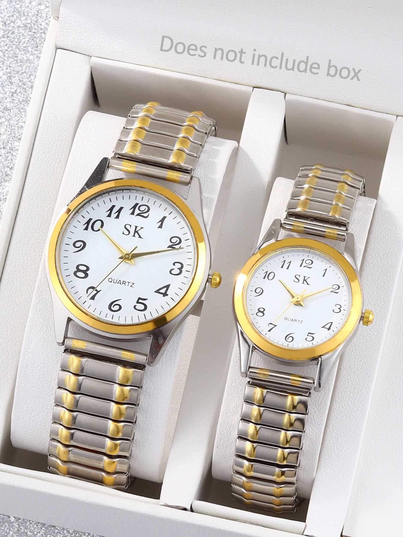 2 Elegant Retro Elastic Quartz Classic Busin Fashion Simulation W250104