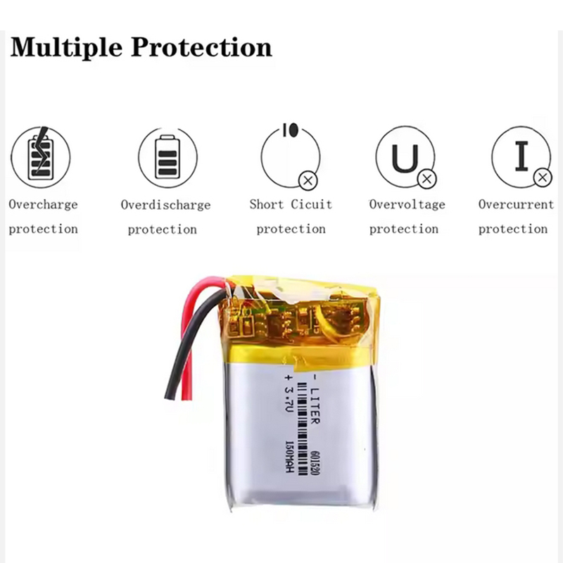10 PCS 3.7V 150mAh Lithium Polymer LiPo Rechargeable Battery 601520 For Mp3 Headphone Recorder DVD Bluetooth Headset Smart Watch