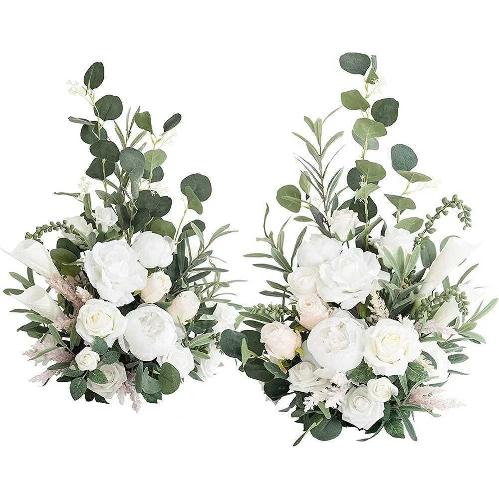 2PCS artificial flower outdoor decoration flower arrangement wedding arch corridor welcome entrance table central decoration flower decoration W250104
