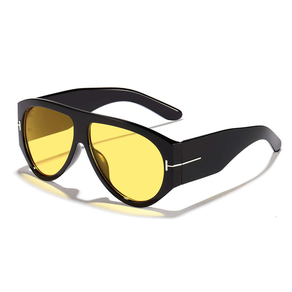 Minimalist T-shaped large frame toad mirror ocean film for men and women ins, high-end, personalized, trendy outdoor sunshade sunglasses