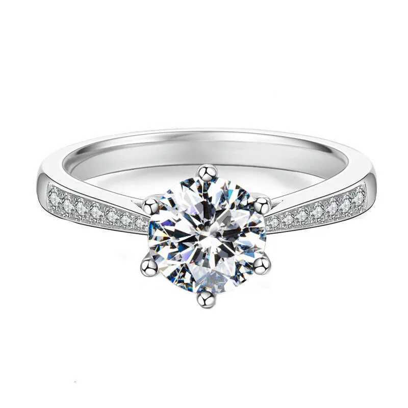 925 Sterling Silver Zircon Adjustable Engagement Rings For Women Wedding Elegant Jewelry Ladies Accories GiftsXJ250514