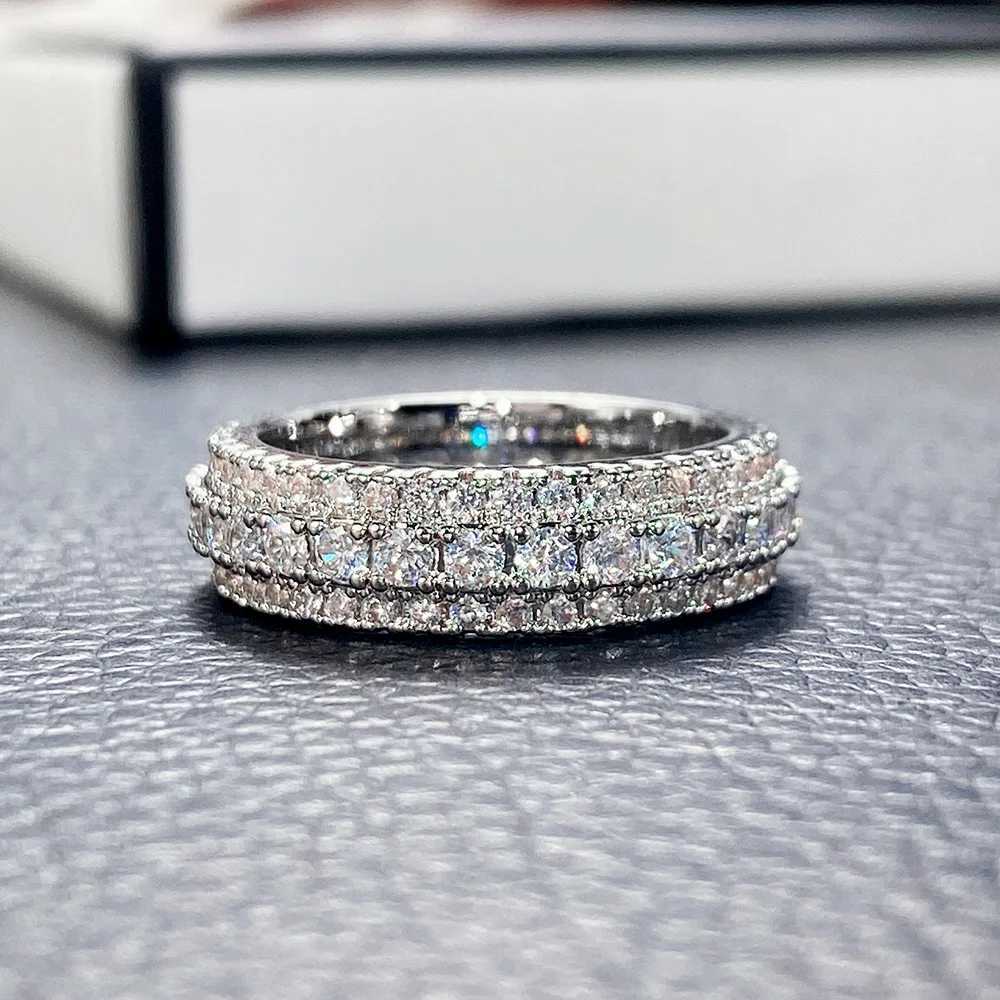 6mm wide silica wedding ring pure silver ring eternal ring womens engagement ring wholesale giftXJ250412