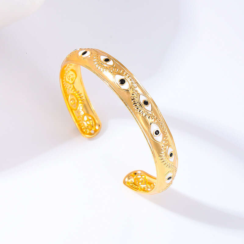 1 fashionable and personalized metal creative eye elegant women's open mouth bracelet suitable for parties to wear