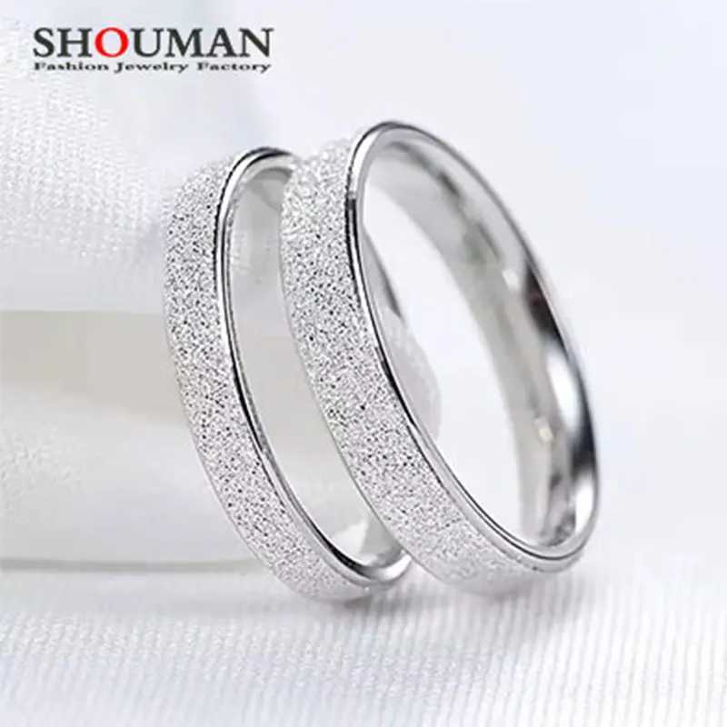 2-6mm Simple Matte Stainl Steel Wedding Couple Ring Jewelry high qualityXJ250104