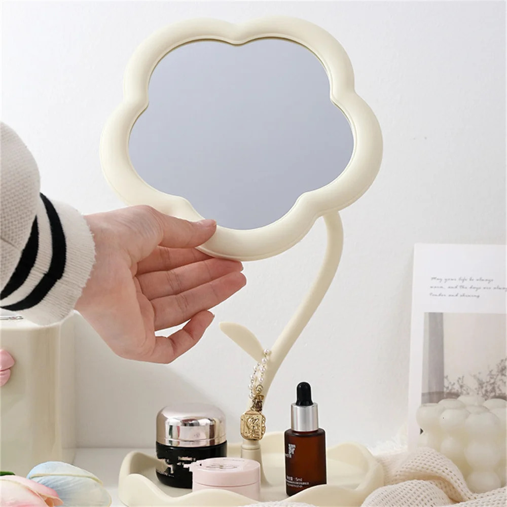 Desktop Sunflower Style Makeup Mirror For Girls Dressing Hanging Jewelry Beauty Mirror For Bedroom Dormitory Dressing Mirror 250103