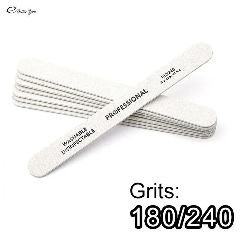 110pcs Wooden Nail File Professional Art Sanding Buffer Files 180240 Double Side For Salon Manicure Pedicure UV Gel Tips 241230