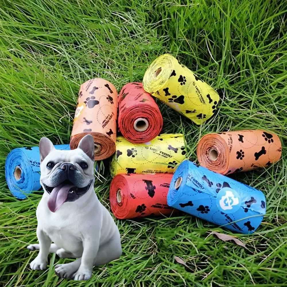 4/8/18 Rolls EPI Biodegradable Pet Garbage Fecal Collect Bag Pet Pooper Bags Pet 18Pcs /Roll Dog Kitten Poop Garbage Bag Pet bagXJ250104