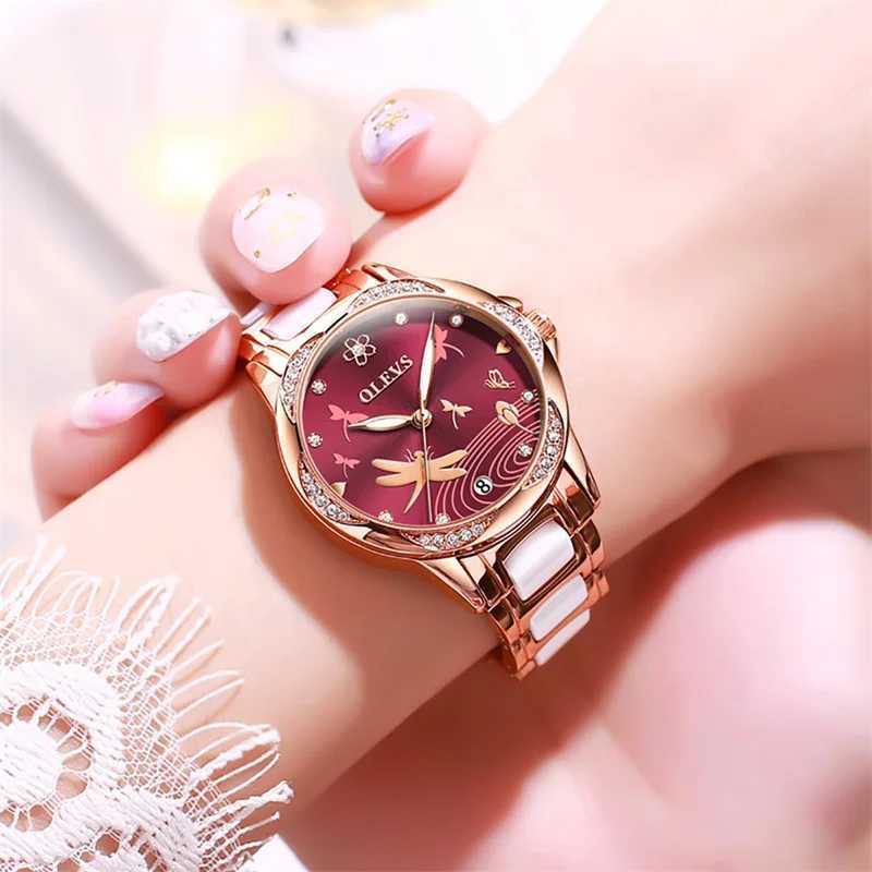 OLEVS Womens Fashion Luxury Womens Leisure Waterproof Womens Automatic Mechanical Relogio Womens New W250104