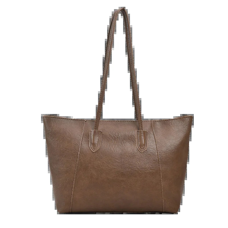 PU Soild Large Capacity Shoulder Bags Casual Classic Tote Bags for Women High Quality Versatile Totalizador 250102