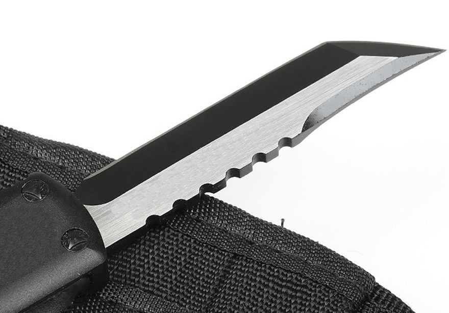 High End Tactical Knife D2 Black Oxide&Wire Drawing (Two-tone) Blade CNC Aviation Aluminum Handle EDC Pocket Knives With Nylon Bag
