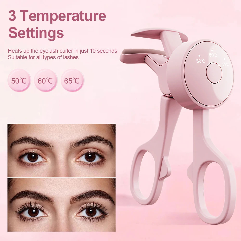 Electric Eyelash Curler Heating Tool USB Rechargeable Portable Eyelash Clipper for Curling Heated Eyelash Curler Cosmetic Tools 241226