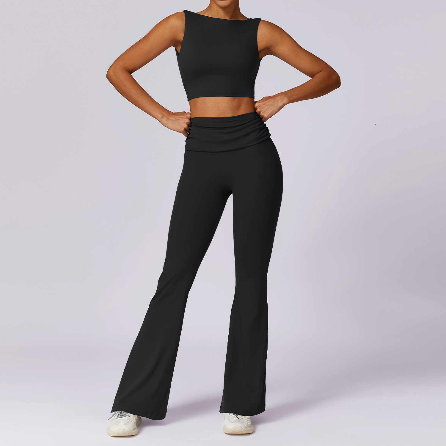 New 2-Piece Set Sportswear Gym Workout Clothes Fiess Stretch Yoga Suit Women Tracksuit