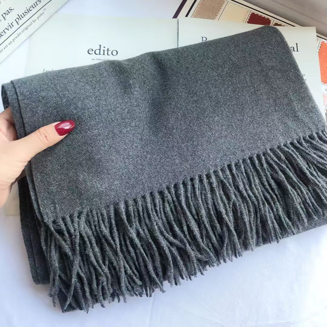 T063 scarf Korean version autumn and winter knitted student new style pure color warm dual-purpose versatile shawl thickened couple neck scarf