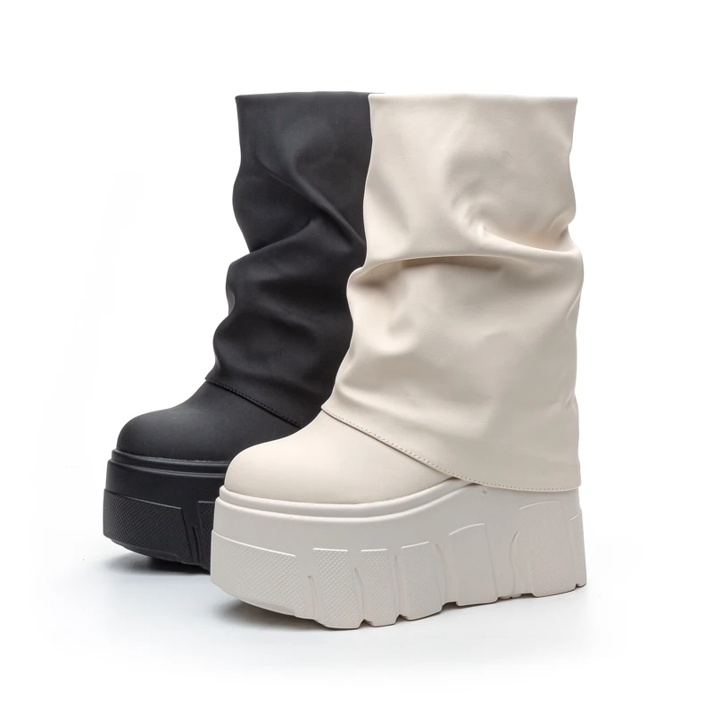 AIYUQI Trouser Boots Ladies Designer Women's Ankle Boots Trend Platform High Heel Boots Women
