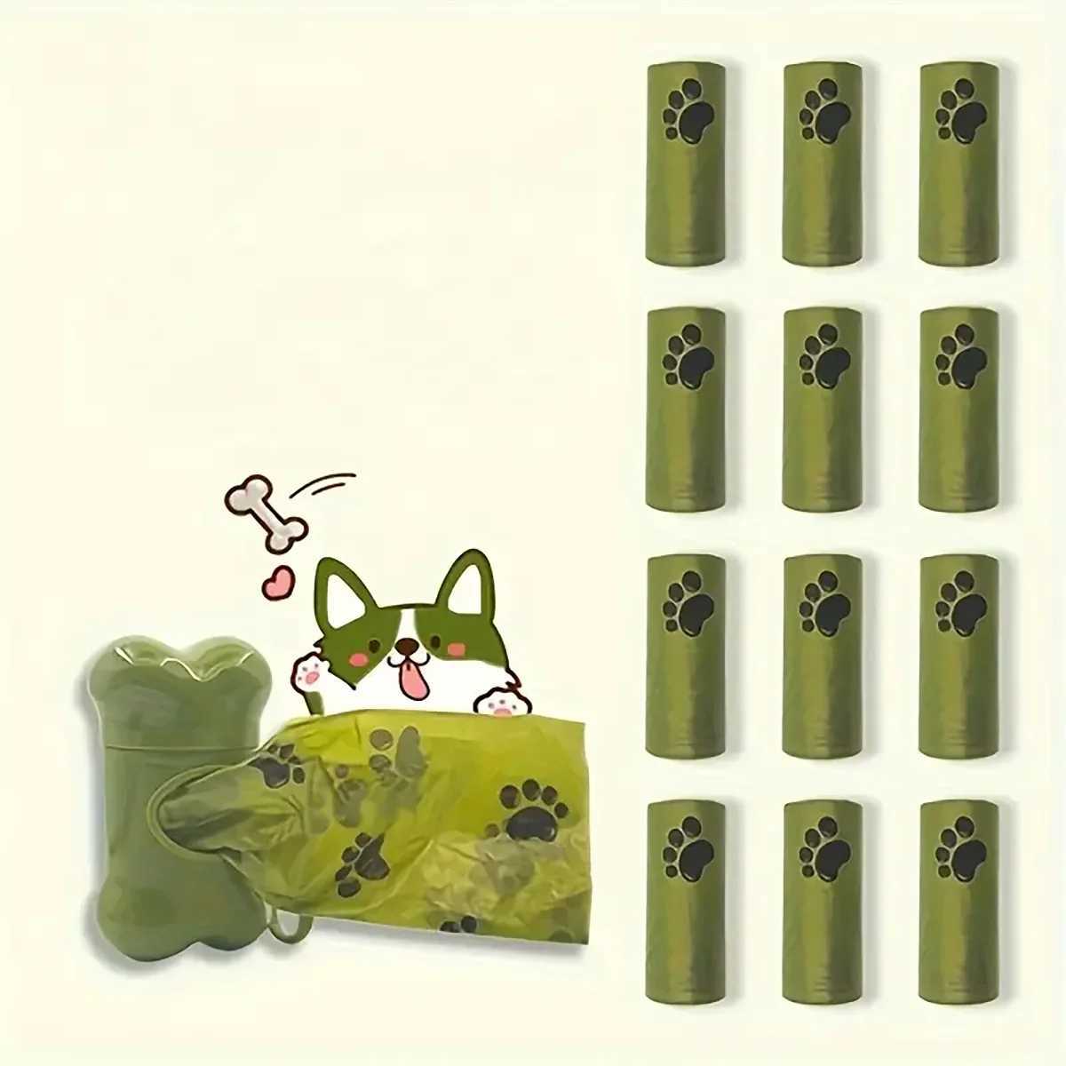 Dog Poop Bags Environmentally Friendly Poop Bags Leak-Proof Dog Waste Bags For Pet Outdoor Supplies biodegradable environmentallXJ250104