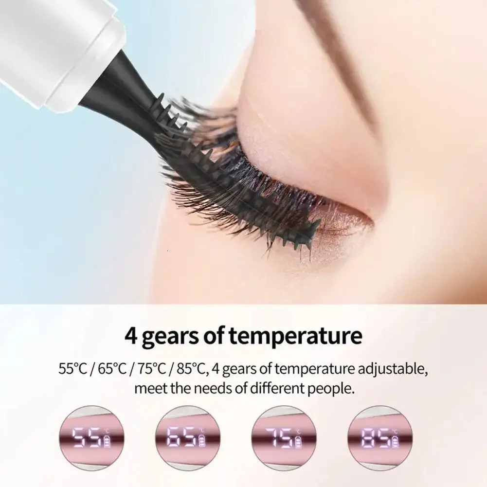 Electric Heated Eyelash Curler 4 Gears Electric Heating Eyelash Beauty Makeup scald Eyelashes Long Lasting Curling Lashes 241226